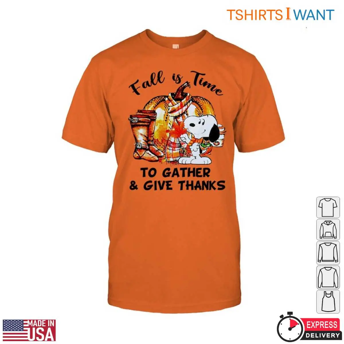 Snoopy Autumn T-Shirt - 'Fall is Time to Gather & Give Thanks' Harvest & Cornucopia Design Tee 6 Snoopy Autumn T Shirt Gather Give Thanks Cornucopia 6 1.jpg