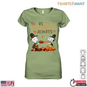 Snoopy and Charlie Brown Thanksgiving T-Shirt - 'Be Thankful Always' with Autumn Harvest 10 Snoopy Charlie Brown Thanksgiving T Shirt Autumn Harvest 5 1.jpg