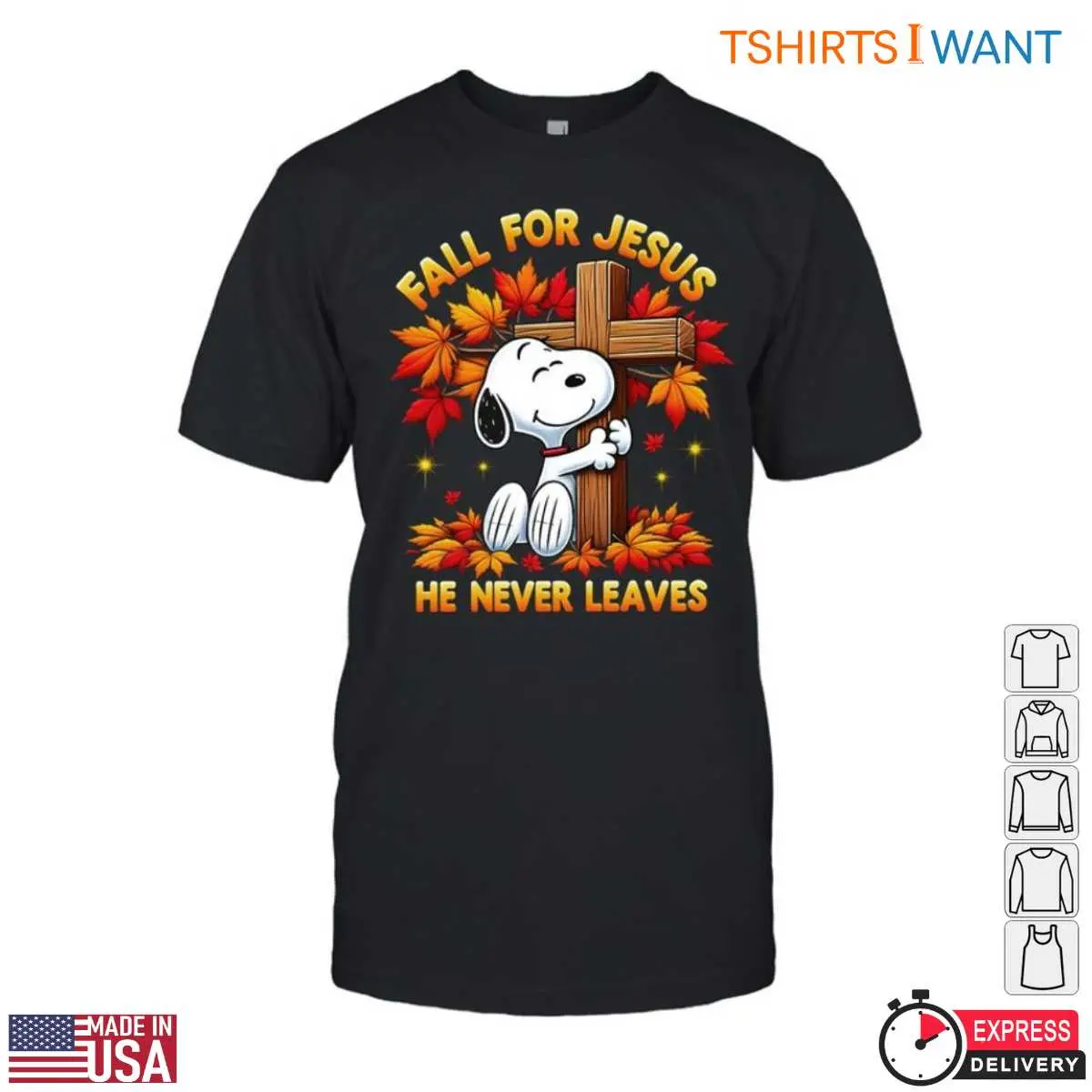 Snoopy Christian T Shirt Fall for Jesus Tee 1 1.jpg