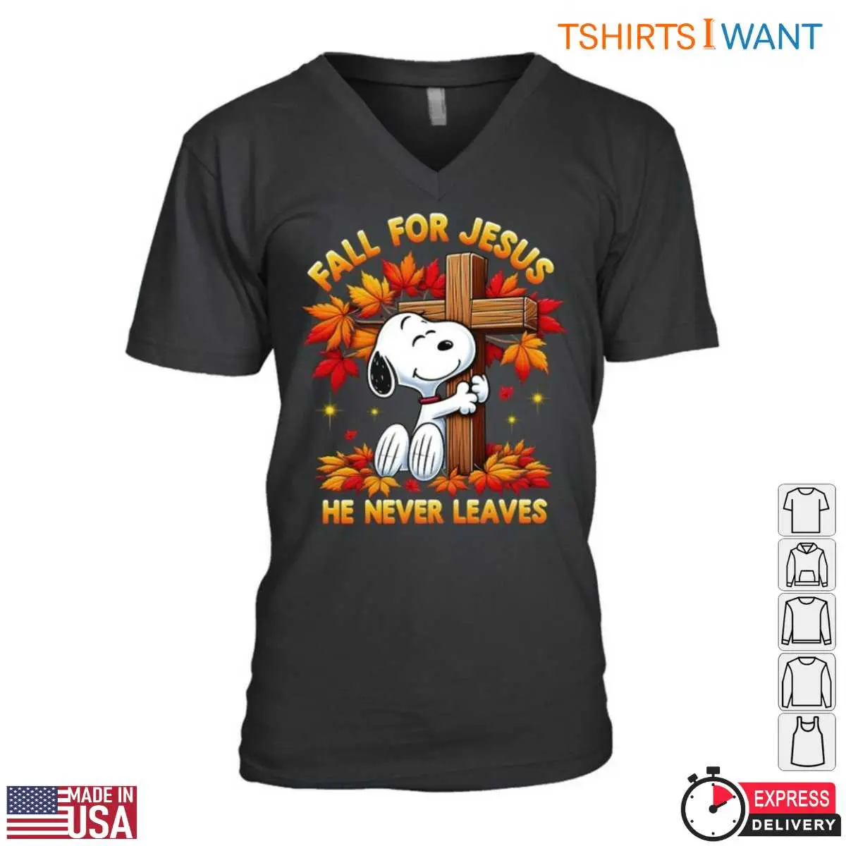 Snoopy Christian T Shirt Fall for Jesus Tee 3 1.jpg