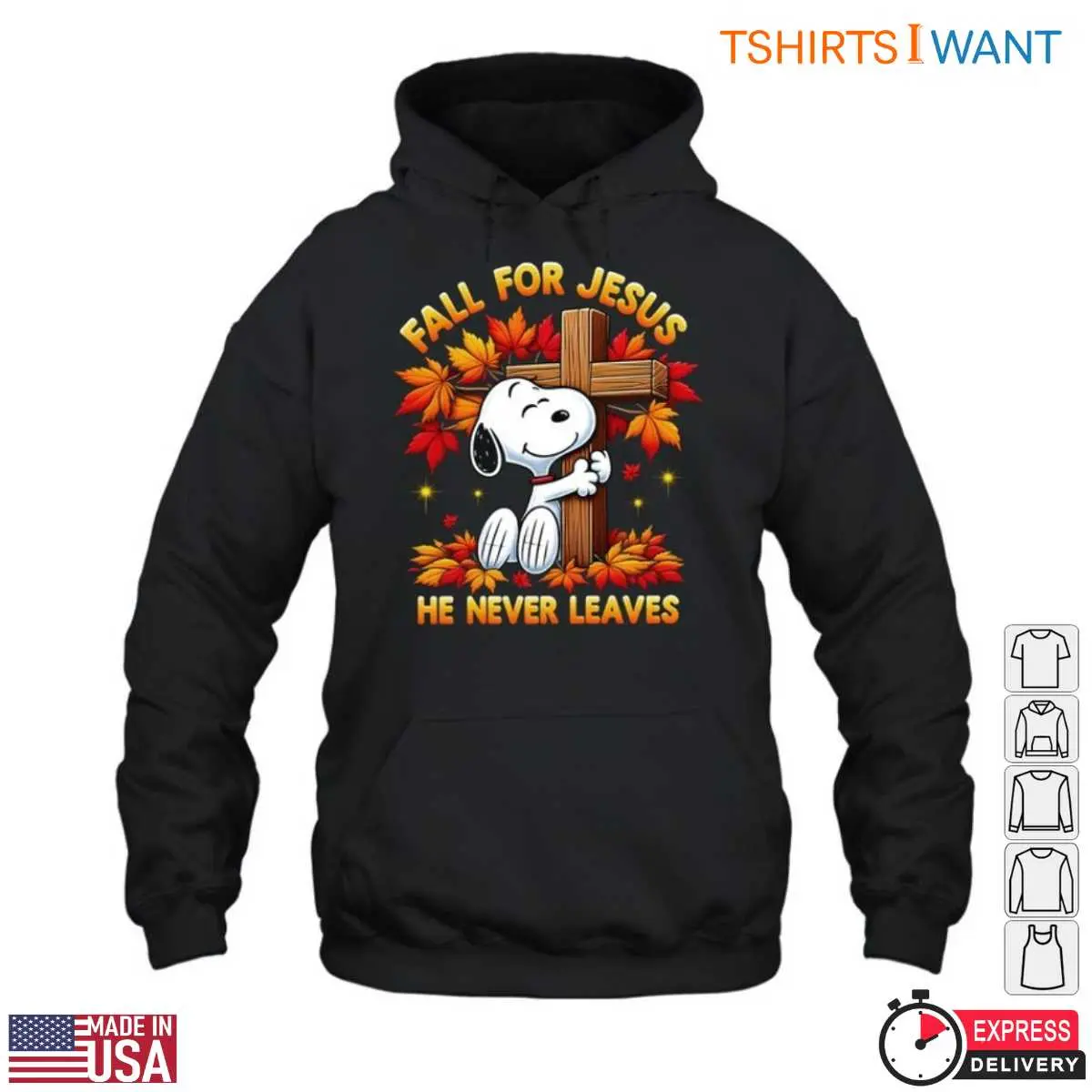 Snoopy Christian T Shirt Fall for Jesus Tee 4 1.jpg