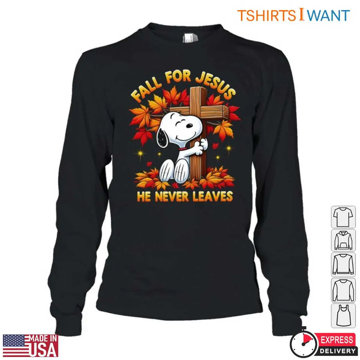 Snoopy Christian T Shirt Fall for Jesus Tee 5 1.jpg