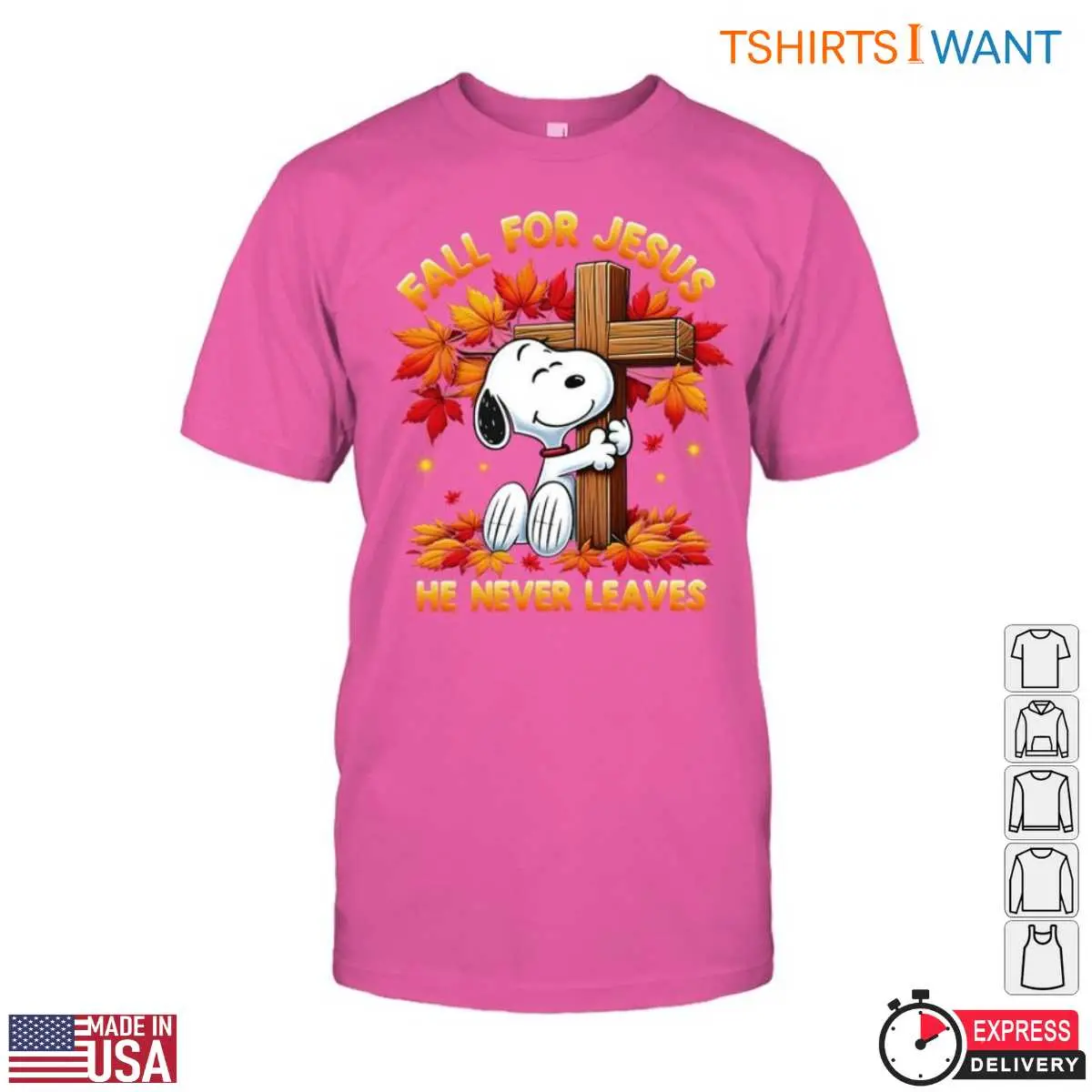 Snoopy Christian T Shirt Fall for Jesus Tee 6 1.jpg
