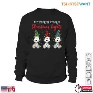 Snoopy Christmas Lights T-Shirt – My Favorite Color Is Christmas Lights 8 Snoopy Christmas Lights My Favorite Holiday Color 3 1.jpg