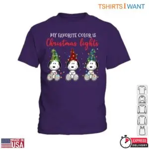 Snoopy Christmas Lights T-Shirt – My Favorite Color Is Christmas Lights 10 Snoopy Christmas Lights My Favorite Holiday Color 5 1.jpg