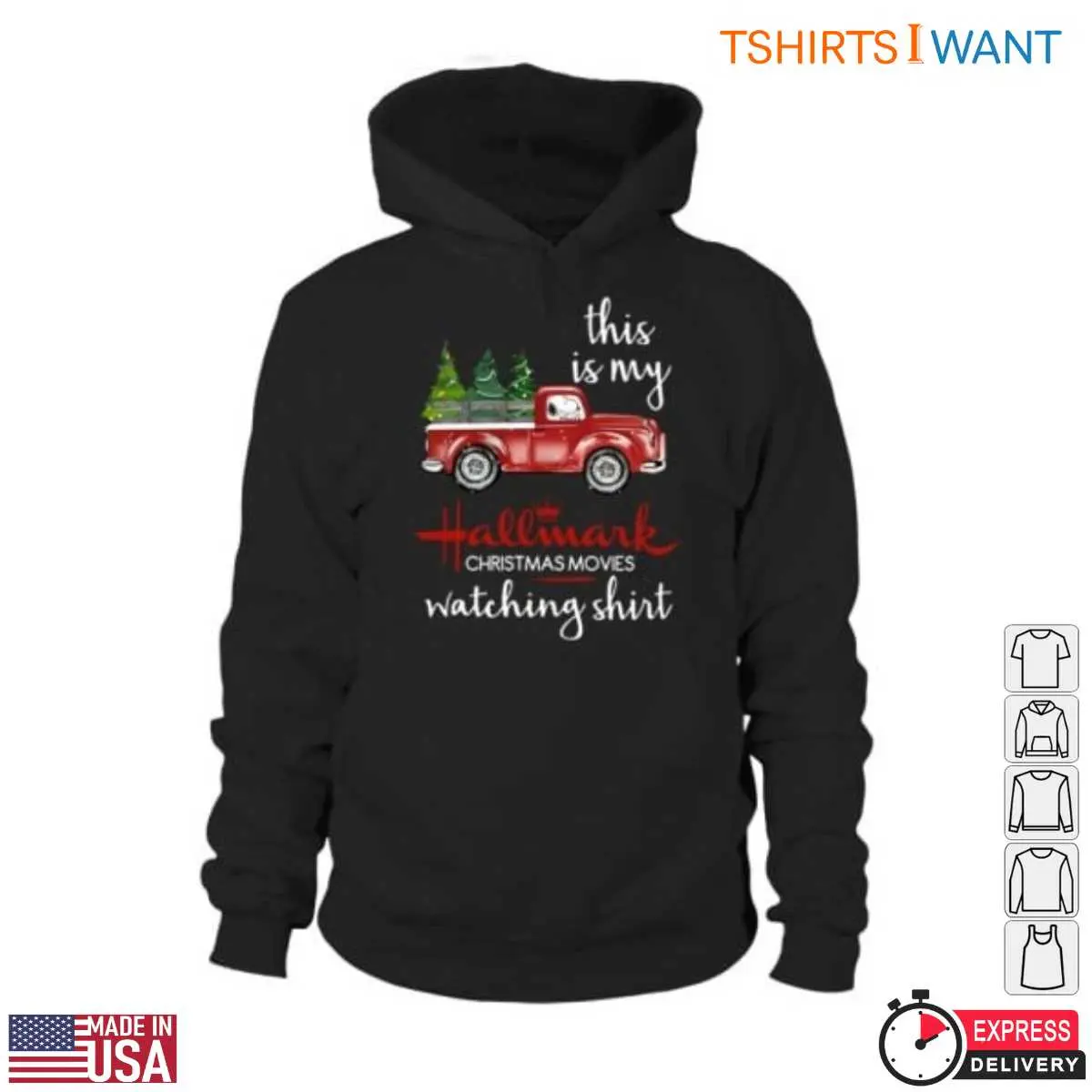 Snoopy Driving A Truck Christmas Tree T Shirt 4 1.jpg