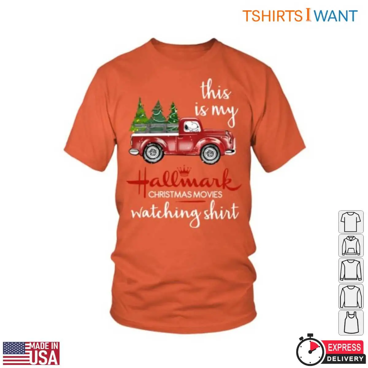 Snoopy Driving A Truck Christmas Tree T Shirt 6 1.jpg