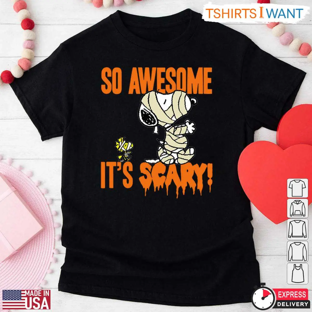Snoopy Halloween Mummy Woodstock T Shirt 1 1.jpg