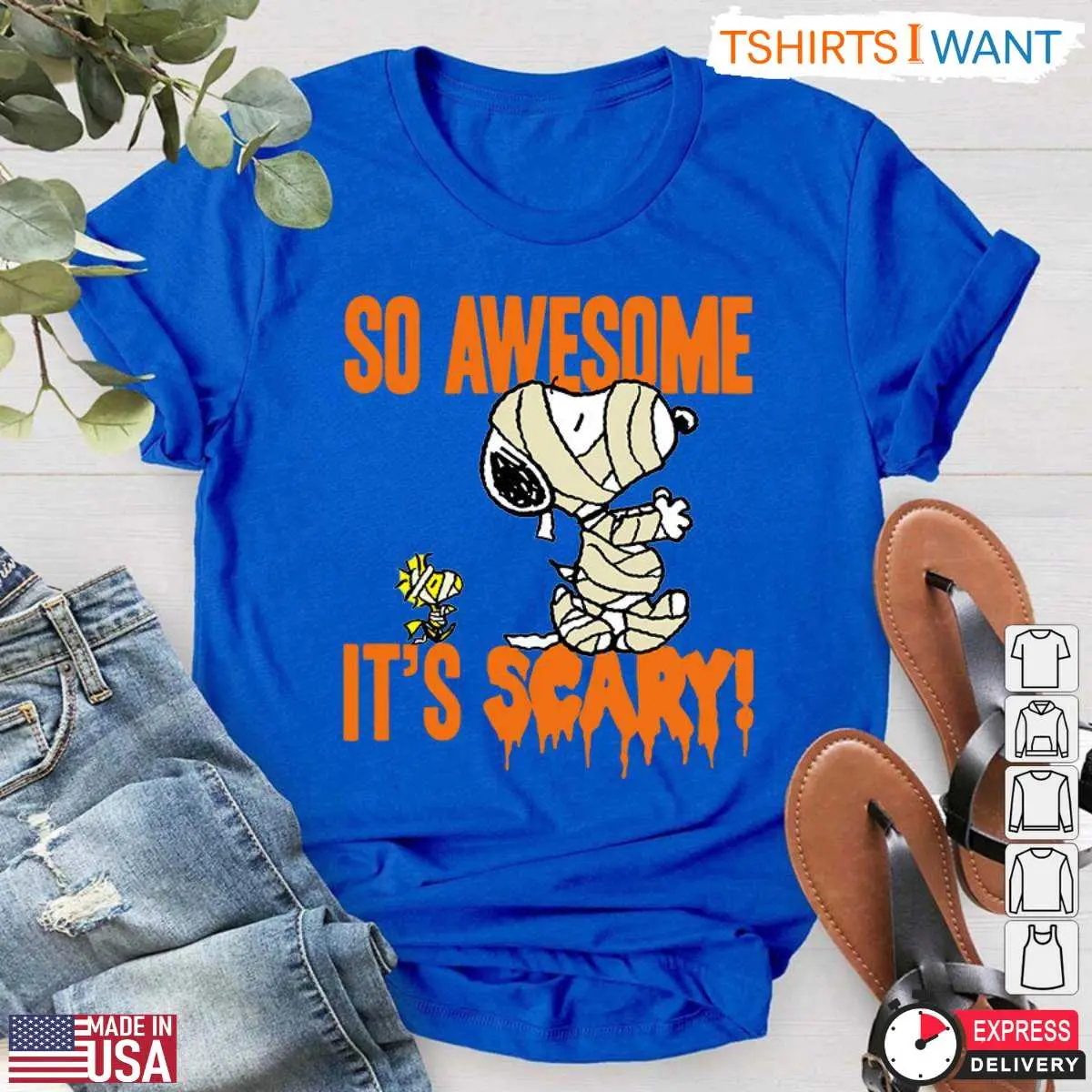 Snoopy Halloween Mummy Woodstock T Shirt 4 1.jpg