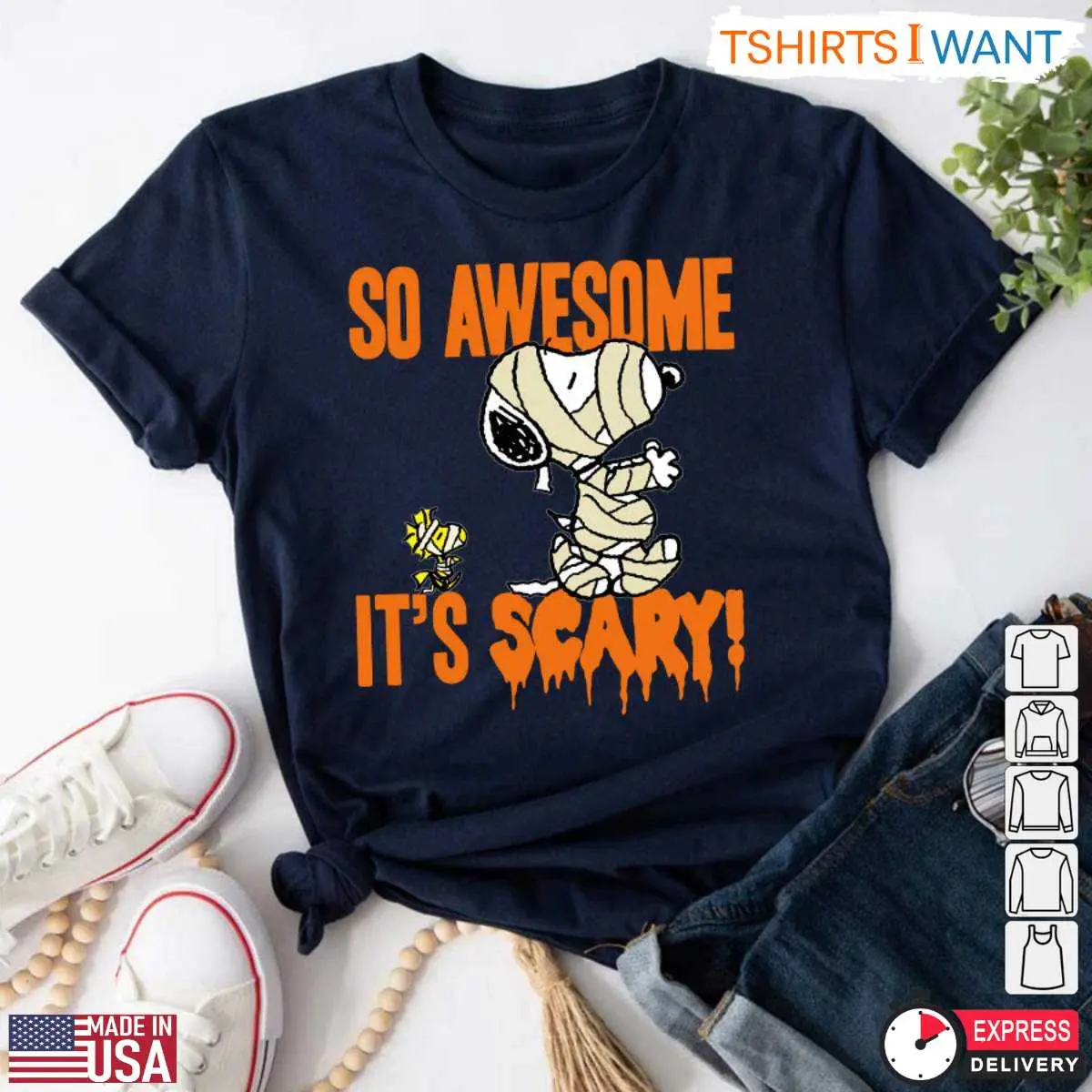 Snoopy Halloween Mummy Woodstock T Shirt 9 1.jpg