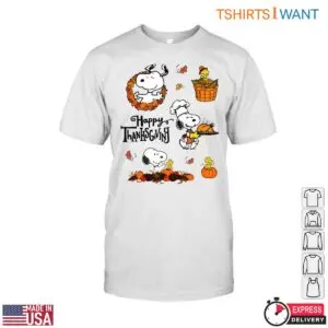 Snoopy Happy Thanksgiving T Shirt Fall Harvest Festive Tee 1 1.jpg