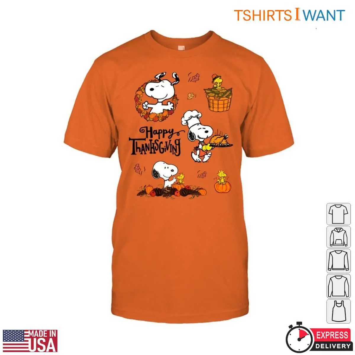 Snoopy Happy Thanksgiving T Shirt Fall Harvest Festive Tee 6 1.jpg