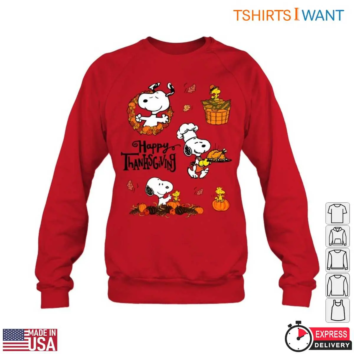 Snoopy Happy Thanksgiving T Shirt Fall Harvest Festive Tee 7 1.jpg