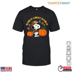 Snoopy Thanksgiving Images T-Shirt - Gobble Gobble Fun Graphic Tee with Pumpkins 8 Snoopy Thanksgiving Images T Shirt Gobble Gobble Fun 2 1.jpg