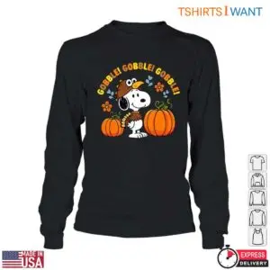 Snoopy Thanksgiving Images T-Shirt - Gobble Gobble Fun Graphic Tee with Pumpkins 10 Snoopy Thanksgiving Images T Shirt Gobble Gobble Fun 4 1.jpg