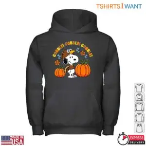 Snoopy Thanksgiving Images T-Shirt - Gobble Gobble Fun Graphic Tee with Pumpkins 11 Snoopy Thanksgiving Images T Shirt Gobble Gobble Fun 5 1.jpg