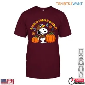 Snoopy Thanksgiving Images T-Shirt - Gobble Gobble Fun Graphic Tee with Pumpkins 12 Snoopy Thanksgiving Images T Shirt Gobble Gobble Fun 6 1.jpg