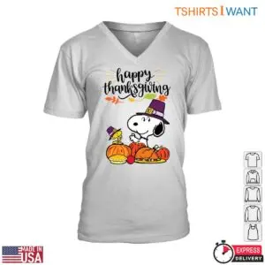 Snoopy and Woodstock Thanksgiving T-Shirt - Happy Thanksgiving Pumpkins and Fall Leaves Design 7 Snoopy Woodstock Thanksgiving T Shirt Fall Leaves Pumpkins 2 1.jpg