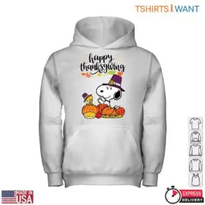 Snoopy and Woodstock Thanksgiving T-Shirt - Happy Thanksgiving Pumpkins and Fall Leaves Design 8 Snoopy Woodstock Thanksgiving T Shirt Fall Leaves Pumpkins 3 1.jpg