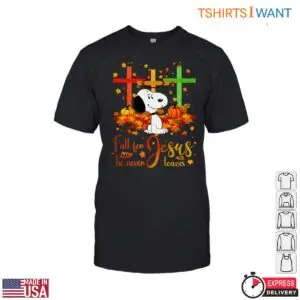 Snoopy in the Fall T Shirt Christian Crosses Autumn Design 1 1.jpg