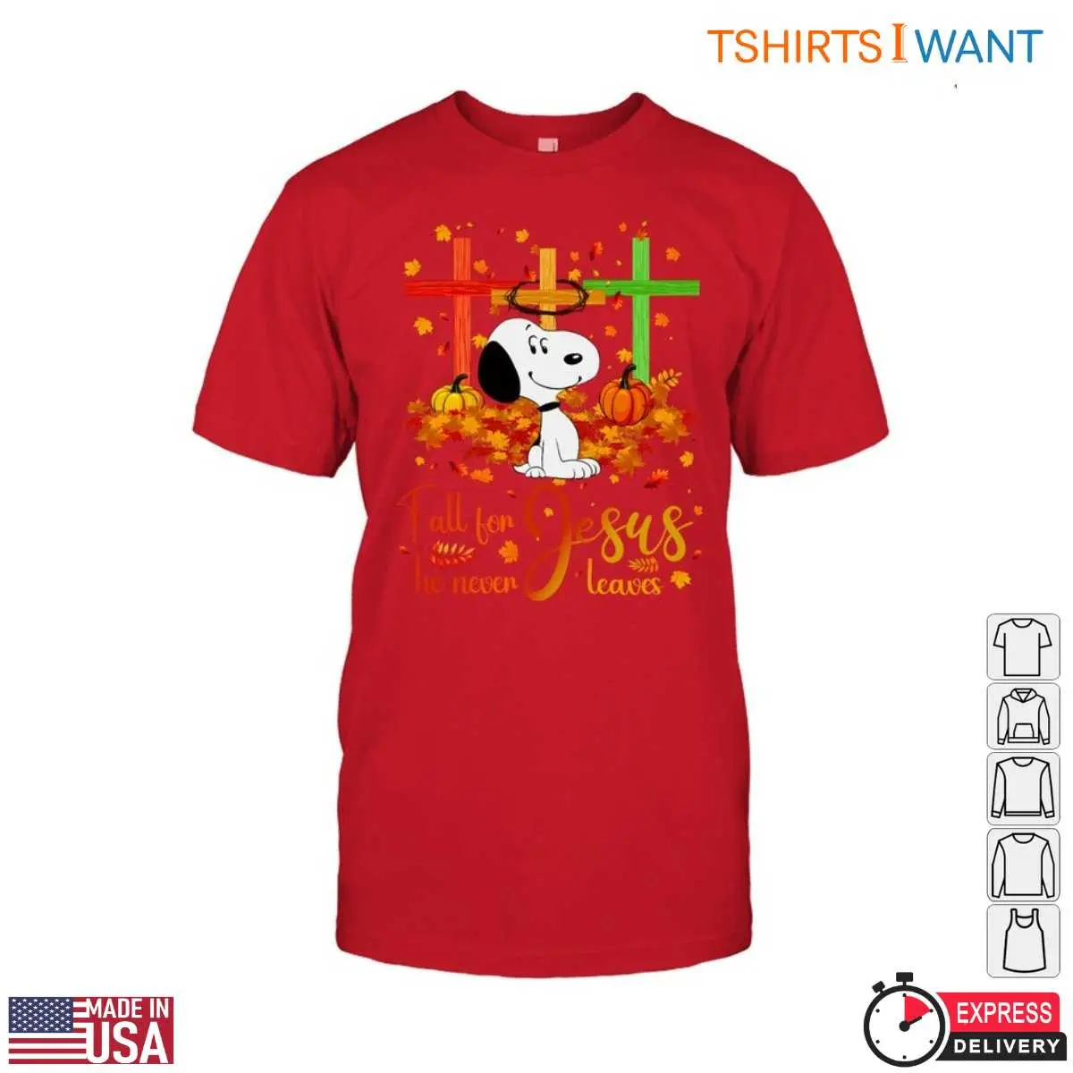 Snoopy in the Fall T Shirt Christian Crosses Autumn Design 6 1.jpg