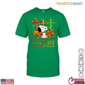 Snoopy in the Fall T-Shirt - 'Fall for Jesus, He Never Leaves' with Crosses Christian Autumn Design 13 Snoopy in the Fall T Shirt Christian Crosses Autumn Design 7 1.jpg
