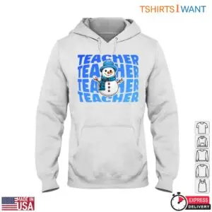 Snowman Teacher Winter T-Shirt - Bold TEACHER Design 8 Snowman Teacher Winter T Shirt Bold TEACHER Design 3 1.jpg