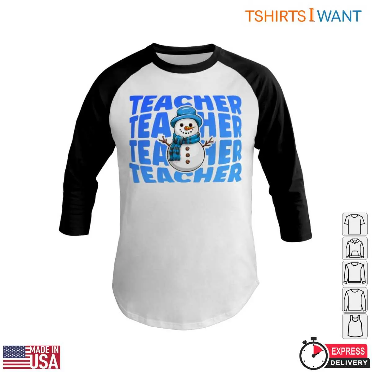 Snowman Teacher Winter T Shirt Bold TEACHER Design 6 1.jpg