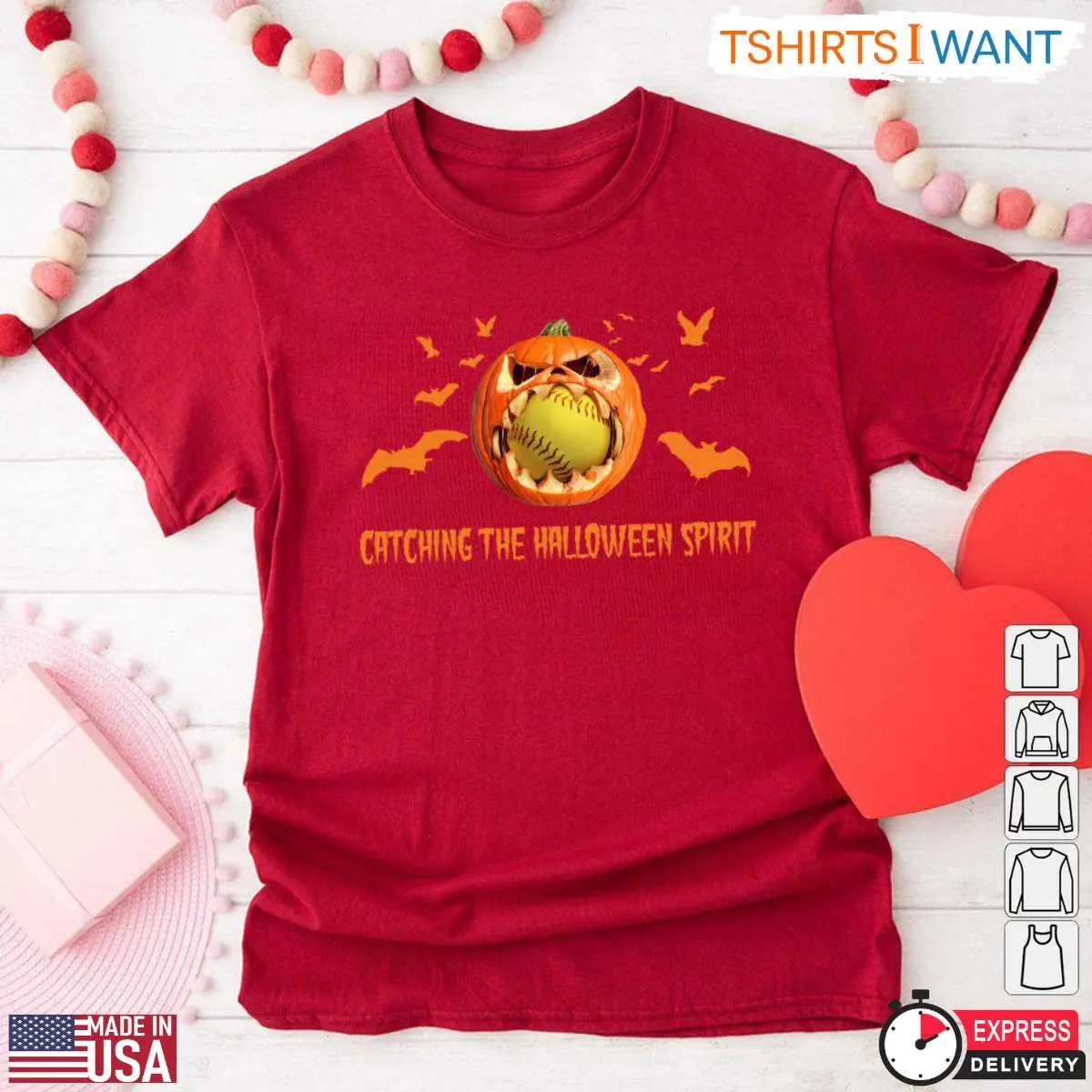 Softball Halloween Spirit Pumpkin T Shirt 5 1.jpg