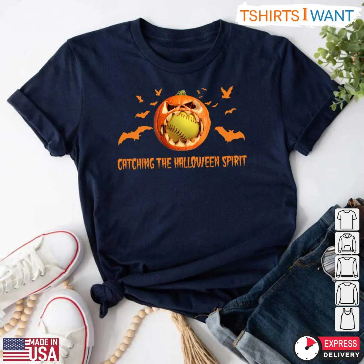 Softball Halloween Spirit Pumpkin T Shirt 7 1.jpg