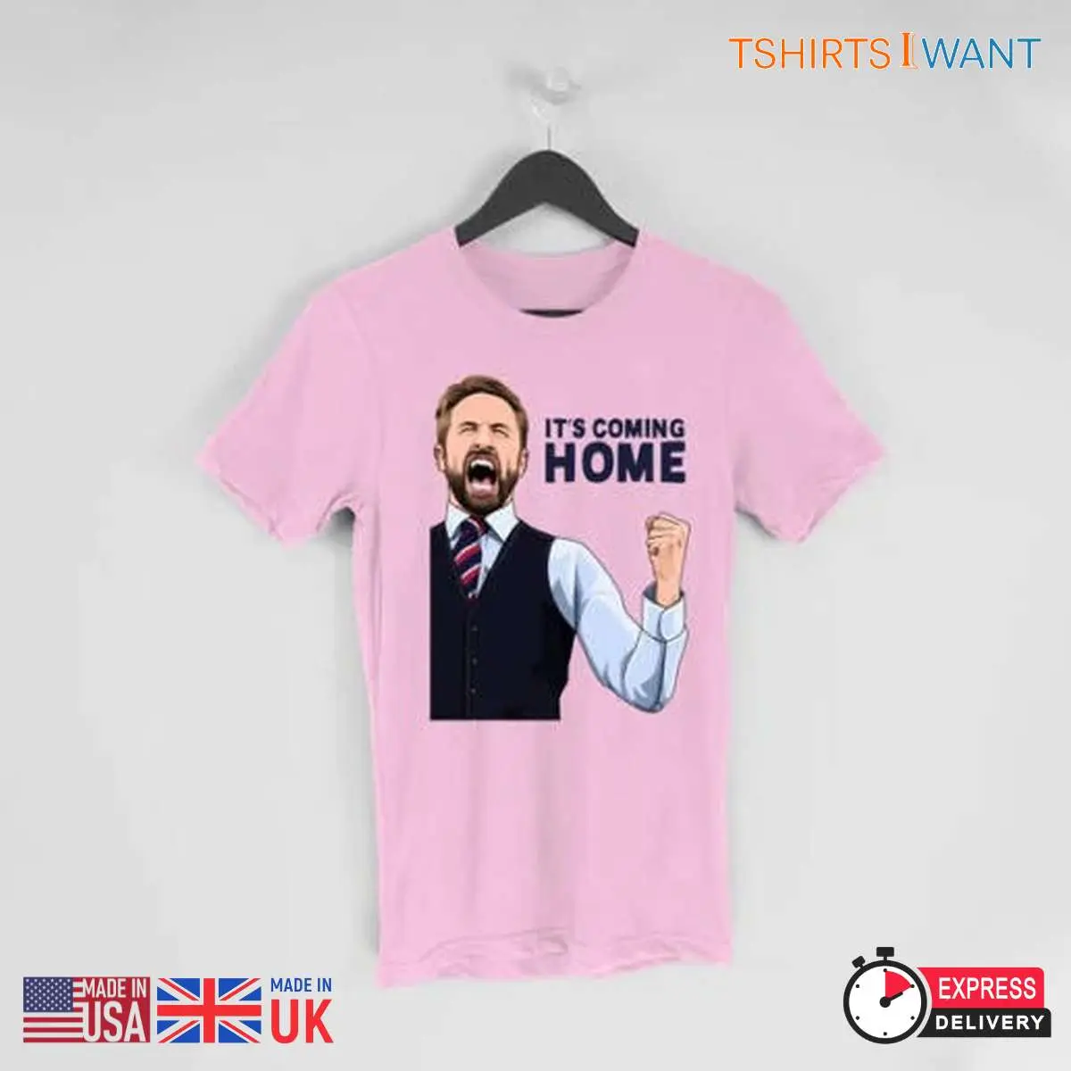 Gareth Southgate It's Coming Home - England Football T-Shirt Euro 2024 7 Southgate It's Coming Home T-Shirt Design