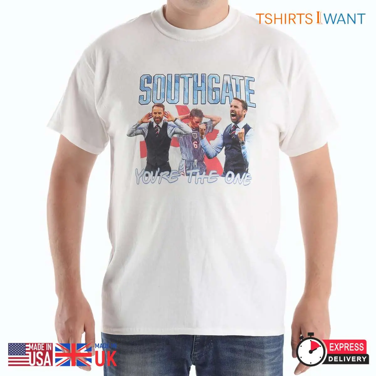 Southgate You are The One, Celebrate the New Euro Champion 2024 with England Team T-Shirt 2 Southgate You are The One Euro 2024 Champion Tee