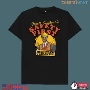 Gareth Southgate's Safety First Greatest Ever Coach T-Shirt 15 Southgates Safety First Greatest Coach T Shirt 4 1 1.jpg