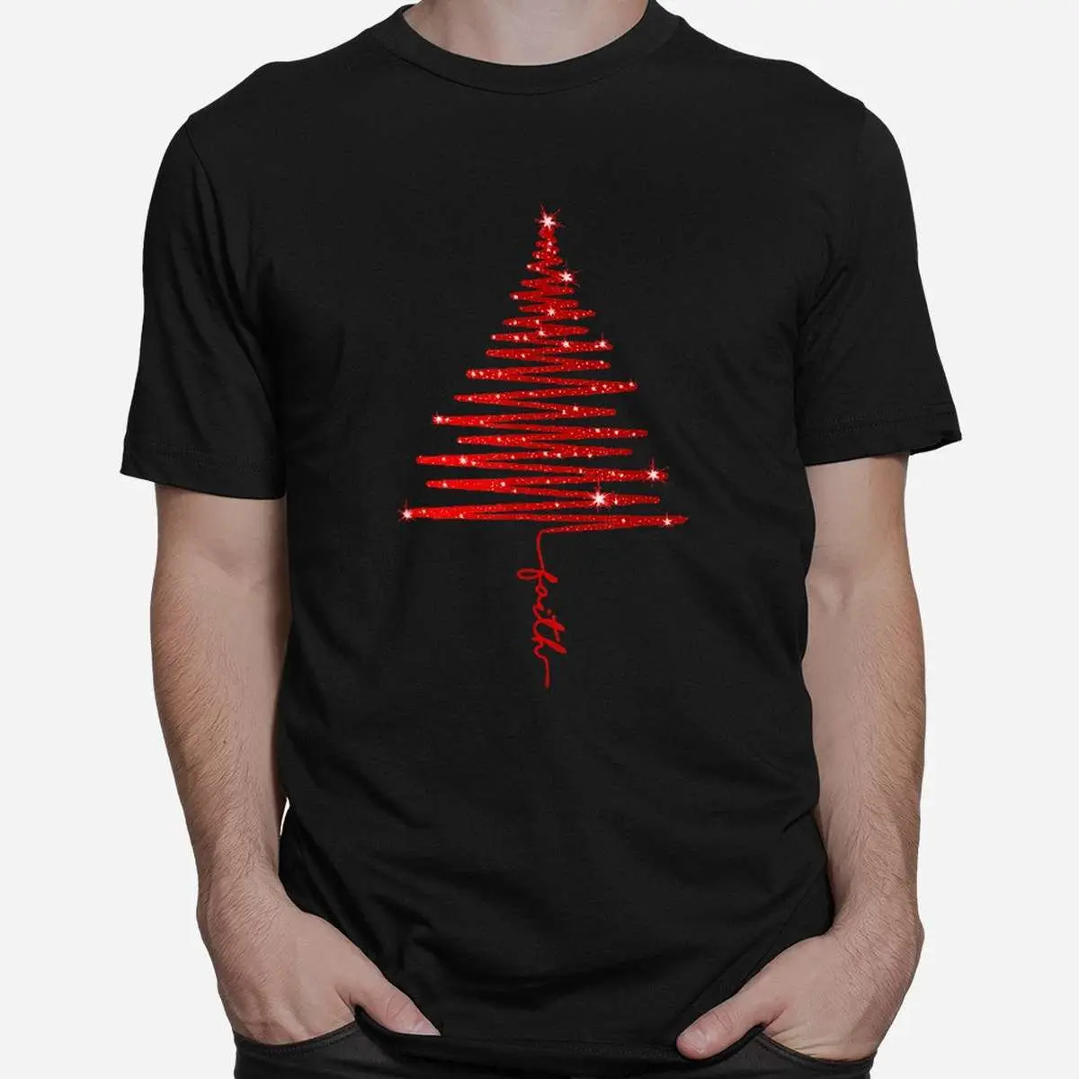 Sparkling Christmas Tree Shirt - Red Faith Holiday Design 2 Sparkling Christmas Tree Faith Holiday Shirt 2 1.jpg