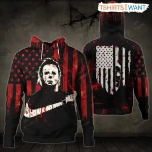 Spirit Halloween Michael Myers Hoodie - American Flag Boogey Man Costume, Spooky Season 3D Printed Apparel 4 Spirit Halloween Michael Myers American Flag Boogey Man 2 1.jpg