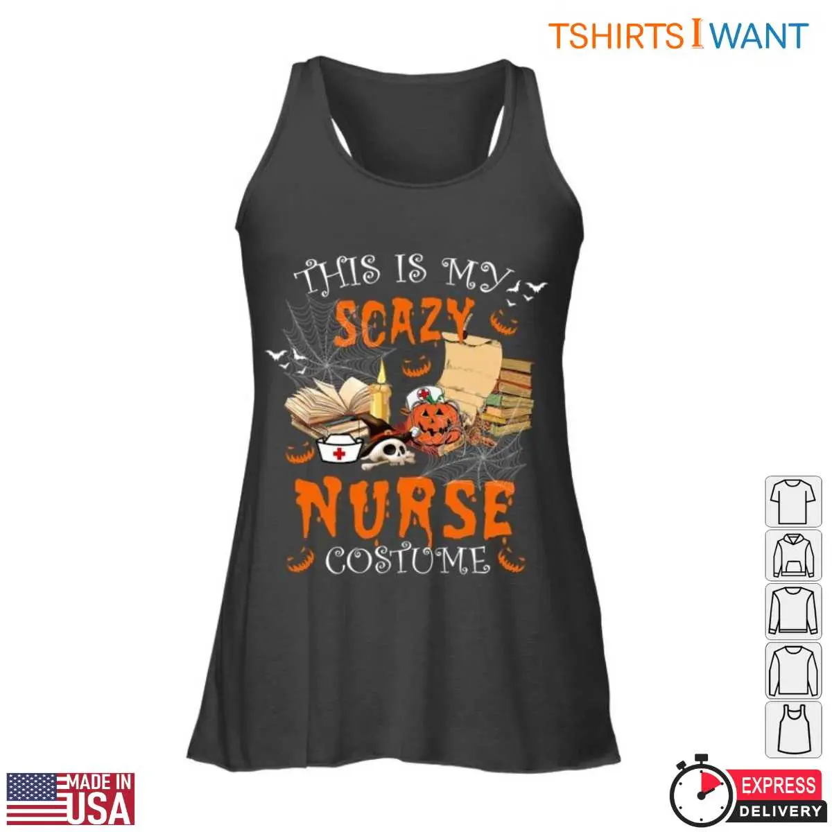 Spooky Medical Pumpkin Design Halloween Nurse T-Shirt 13 Spooky Nurse Halloween T-Shirt Detail