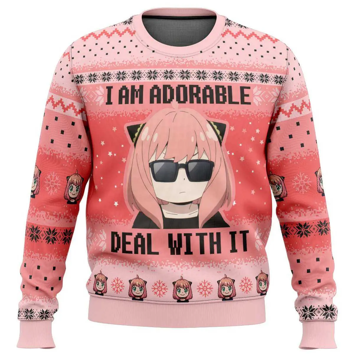 Spy X Family Sweater I Am Adorable Christmas Edition 2 1.jpg