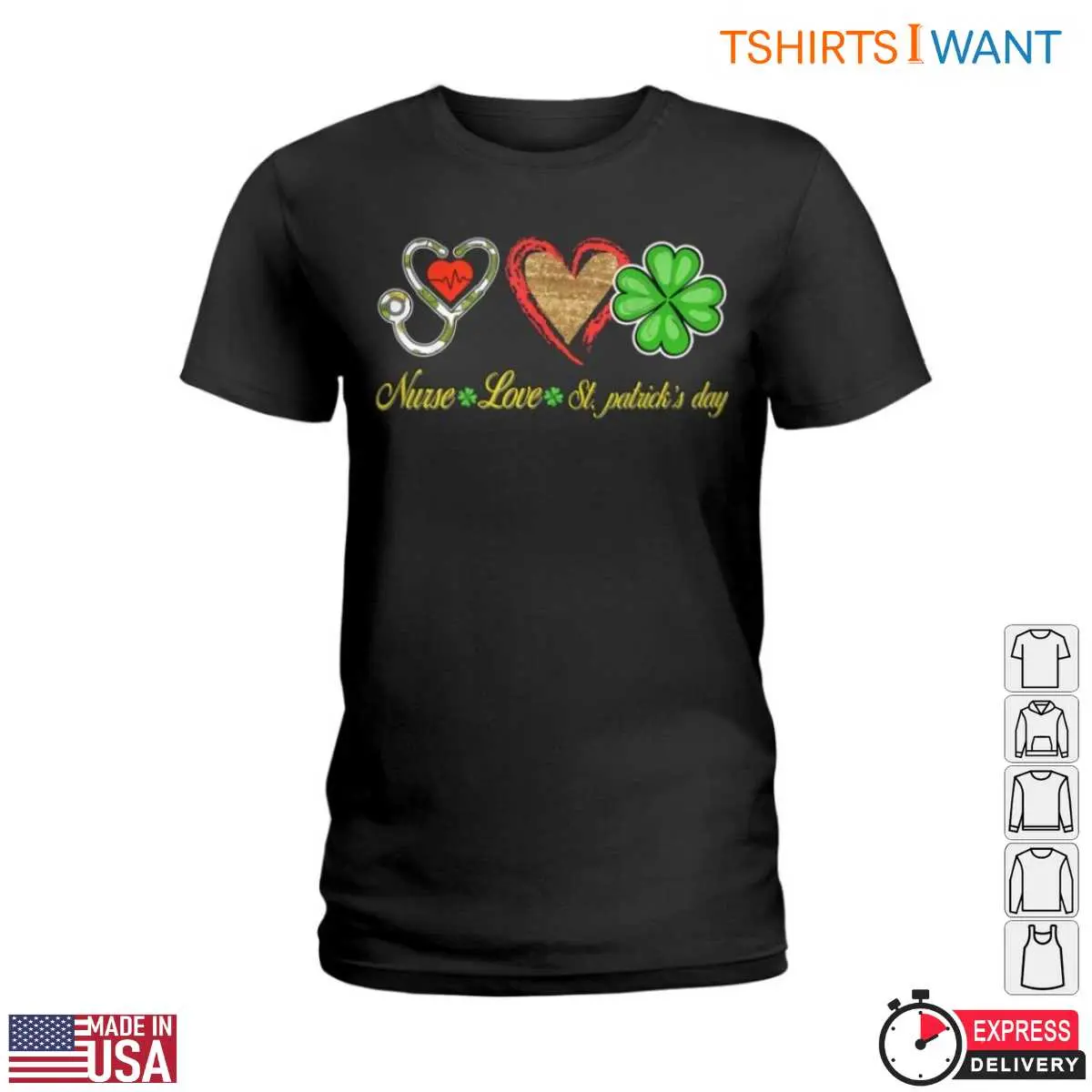 St. Patricks Day Nurse T Shirt Nurse Love Heart Shamrock Design 2 1.jpg