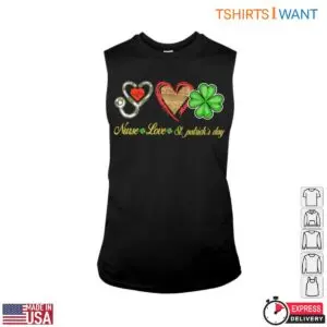 St. Patrick's Day Nurse T-Shirt - Nurse Love, Heart & Shamrock Design 8 St. Patricks Day Nurse T Shirt Nurse Love Heart Shamrock Design 3 1.jpg