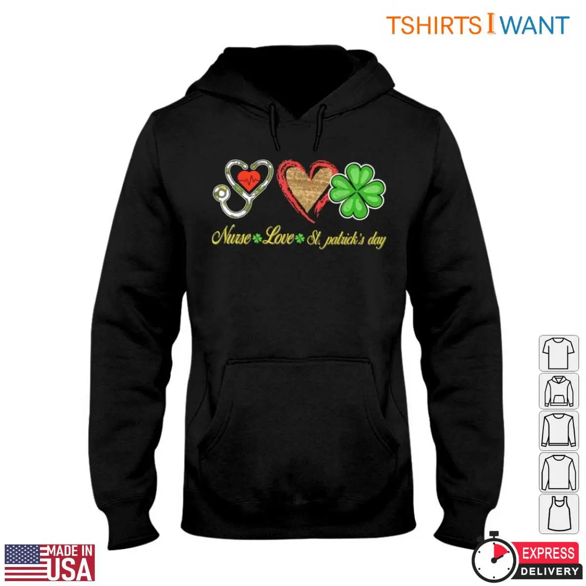 St. Patricks Day Nurse T Shirt Nurse Love Heart Shamrock Design 4 1.jpg