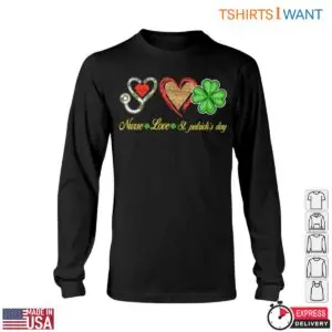 St. Patrick's Day Nurse T-Shirt - Nurse Love, Heart & Shamrock Design 11 St. Patricks Day Nurse T Shirt Nurse Love Heart Shamrock Design 6 1.jpg