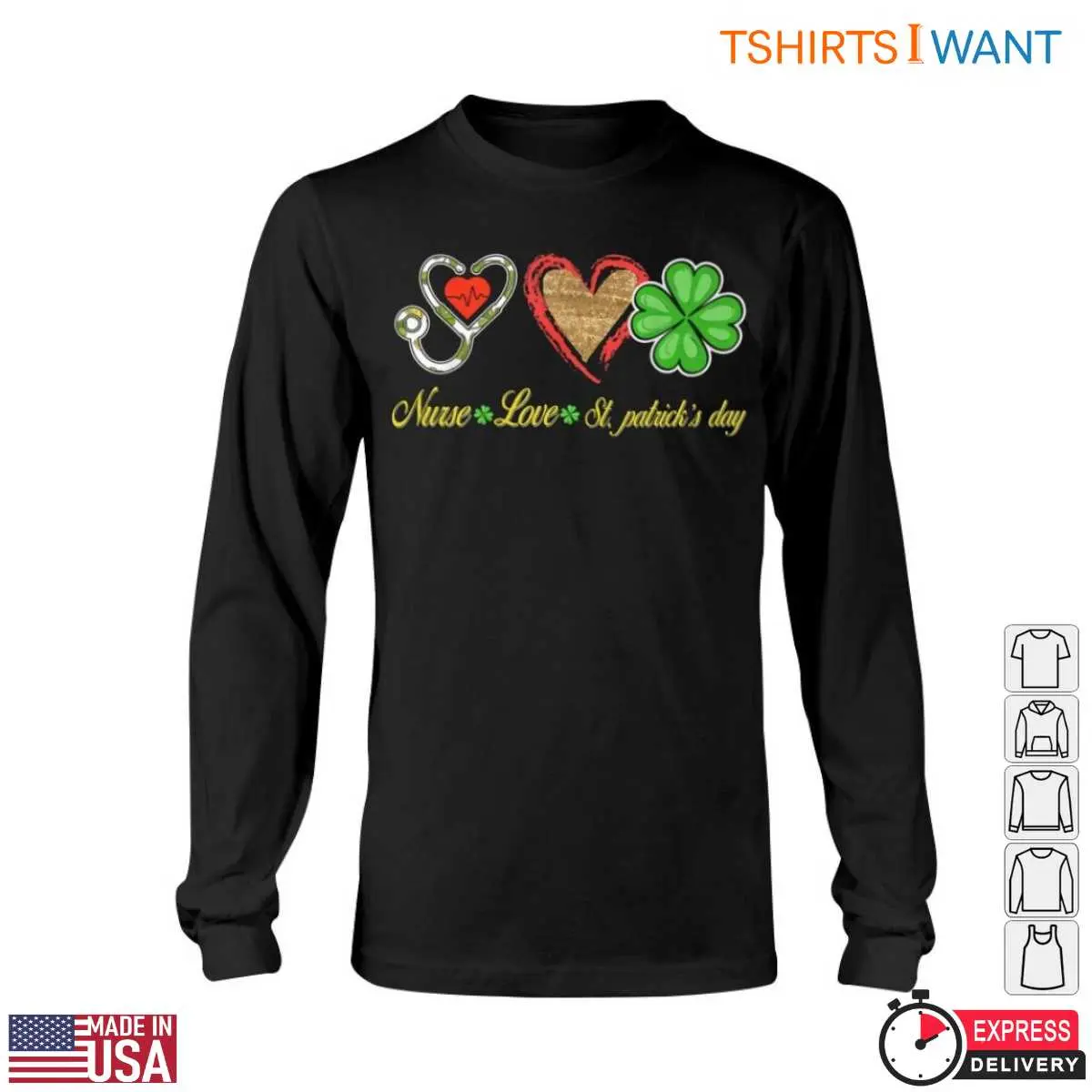 St. Patricks Day Nurse T Shirt Nurse Love Heart Shamrock Design 6 1.jpg