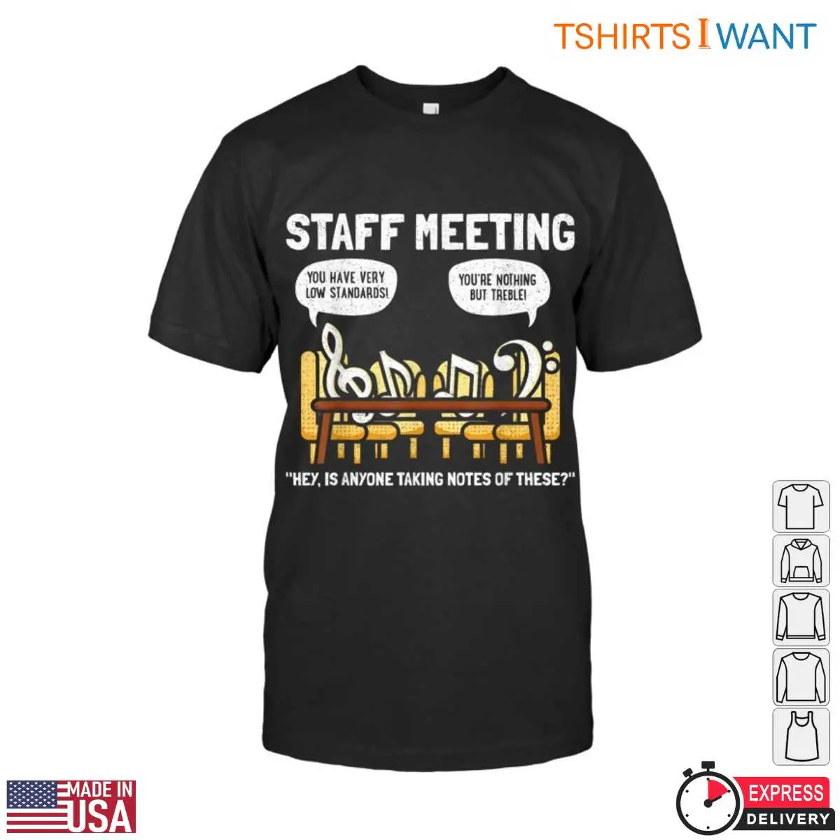Staff Meeting Humor with Music Notes Funny Teacher T-Shirt 12 Staff Meeting Humor with Music Notes Funny Teacher T Shirt 1
