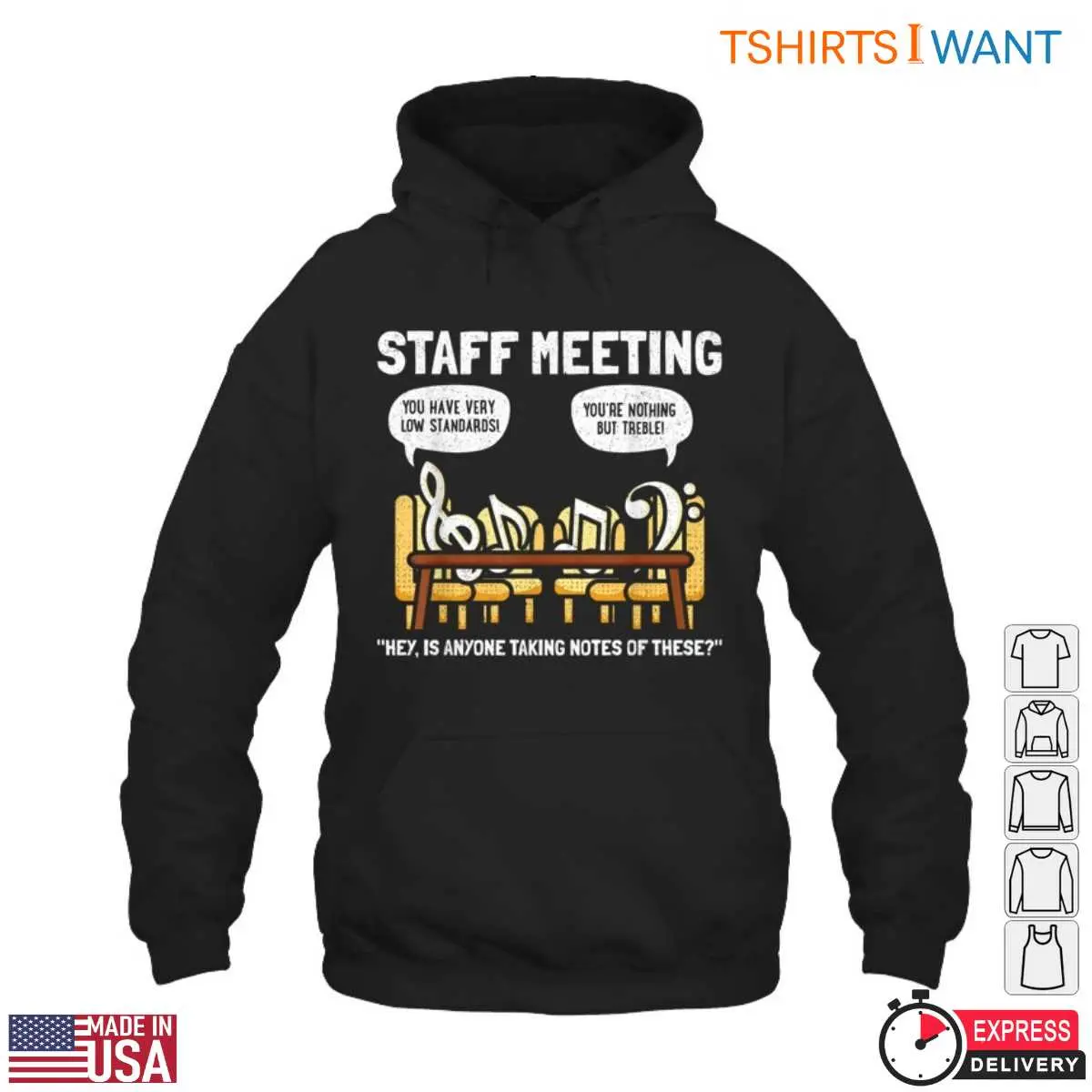 Staff Meeting Humor with Music Notes Funny Teacher T Shirt 4 1.jpg