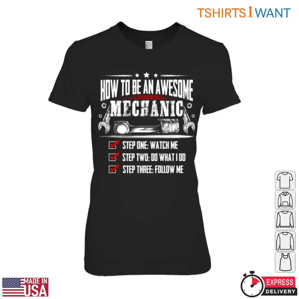 Step By Step Mechanic Guide Funny Mechanic Jokes T-Shirt 2 Step By Step Mechanic Guide Funny Mechanic Jokes T Shirt 2 1.jpg