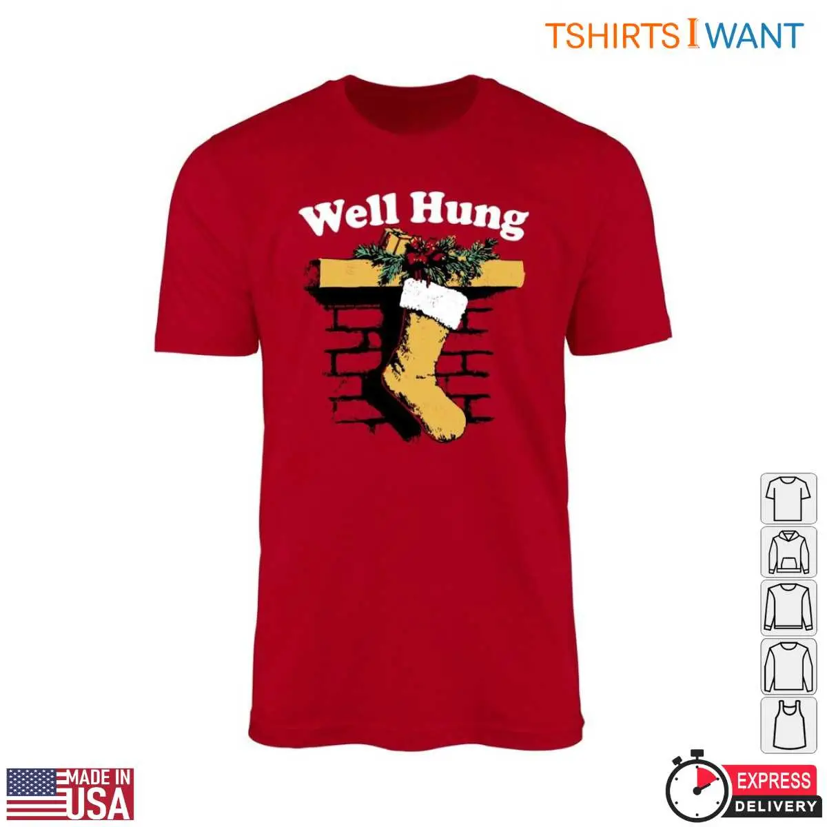 Stockings Christmas T-shirt – 'Well Hung' Fireplace Humorous Holiday 1 Stockings Christmas T Shirt Fireplace Holiday Humor 1 1.jpg