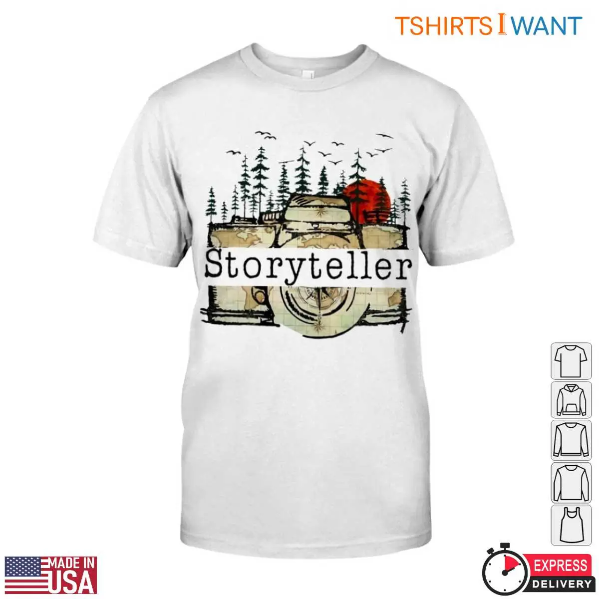 Storyteller Photography Visual Artist Camera Tee 12 Storyteller Photography T-Shirt Front View