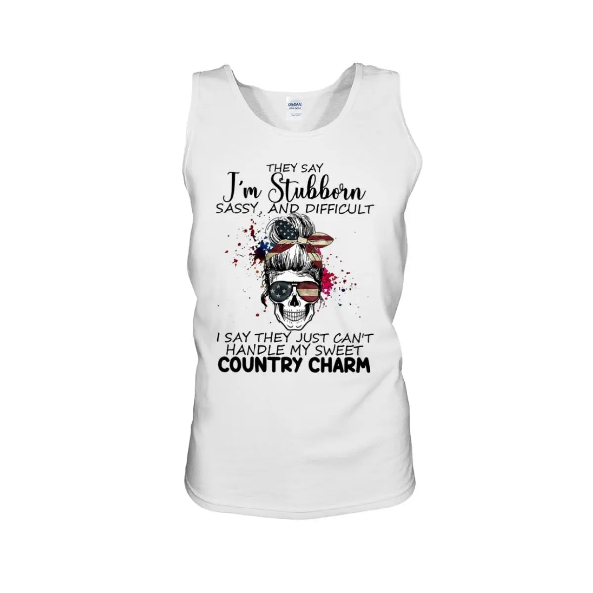 American Skull Tee – Funny Halloween Tank Top