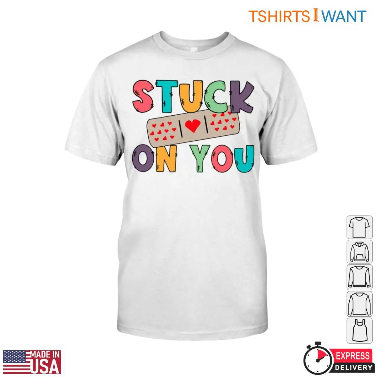 Stuck On You Band Aid Heart Tee 1 1.jpg