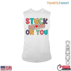 Stuck on You T-Shirt - Fun Band-Aid and Heart Design 8 Stuck On You Band Aid Heart Tee 3 1.jpg